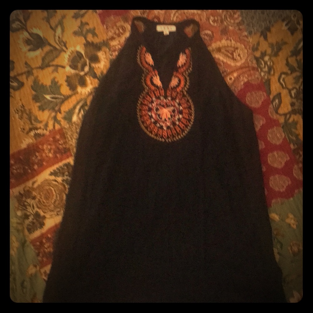 THML Stitch Fix halter embroidered dress